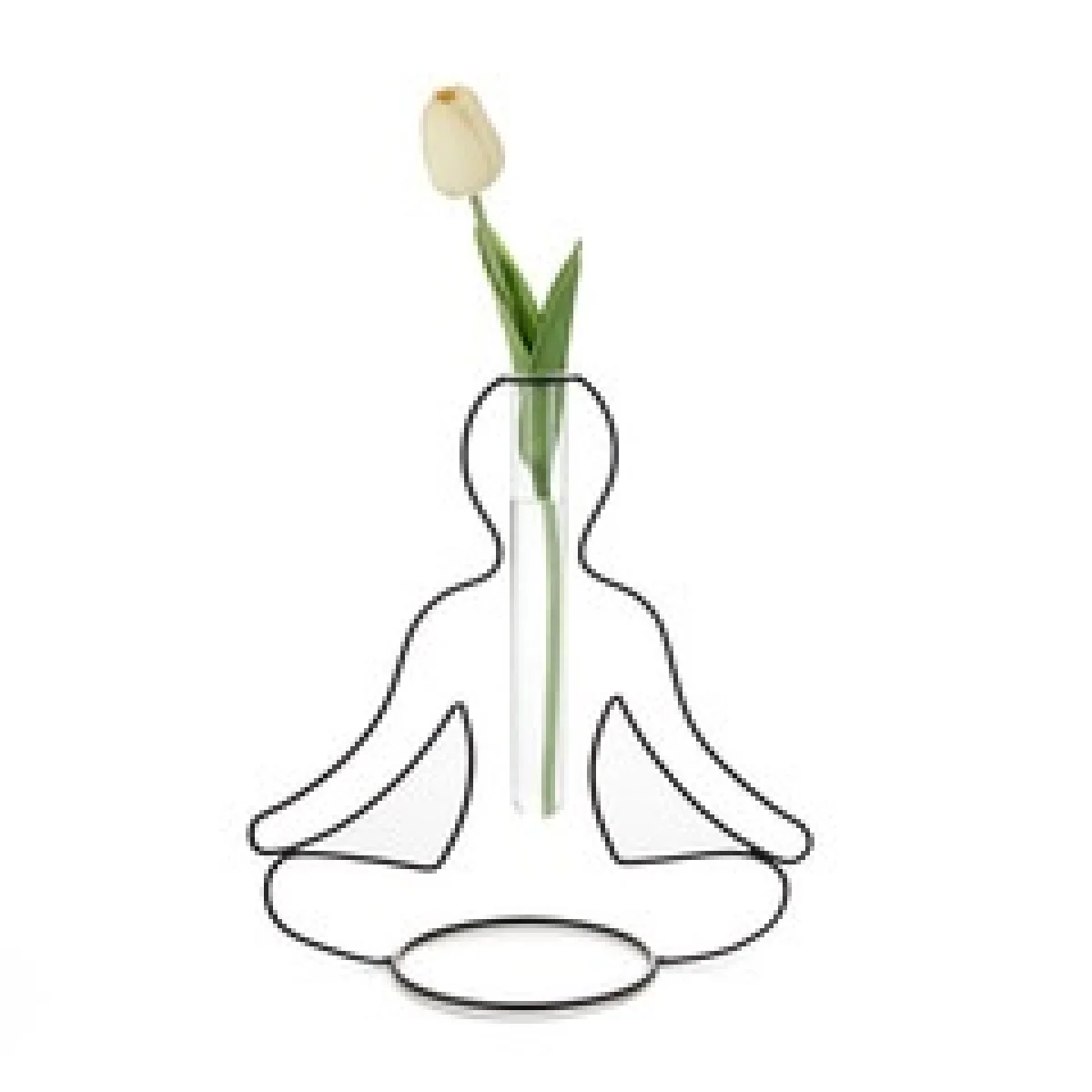 Gerro metal/vidre yoga  Silhouette Balvi 27584
