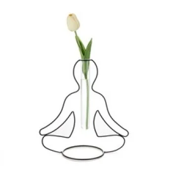 Gerro metal/vidre yoga  Silhouette Balvi 27584