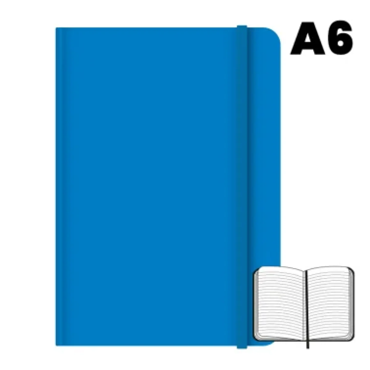 Quadern A6 96 fulls 75 gr ratlla blau cel Campus University 003496
