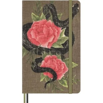 Quadern 13x21 Serp amb rosa ratlla L Moleskine LECNYSNKQP060
