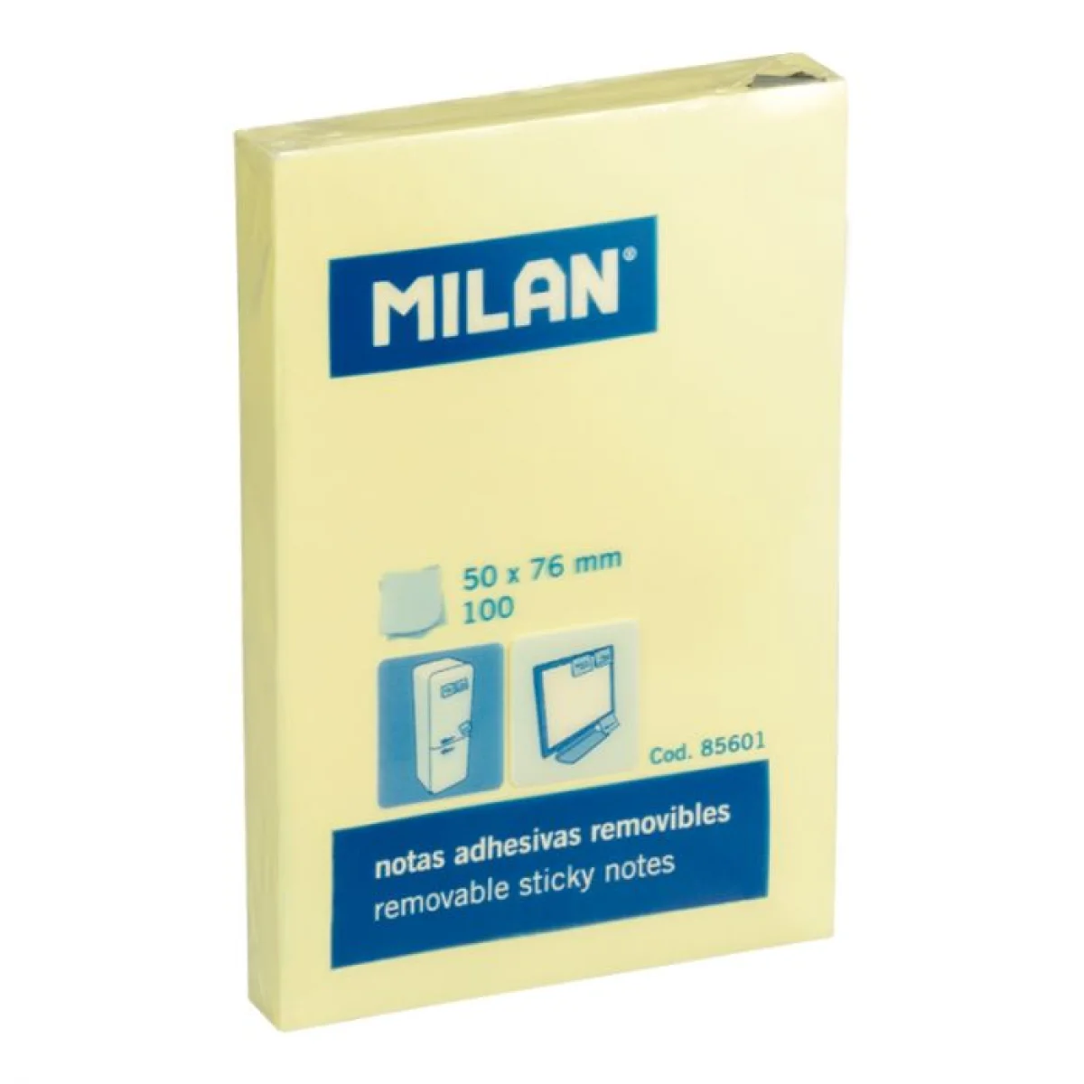 Notes adhesives color groc 50x76 Milan 85601