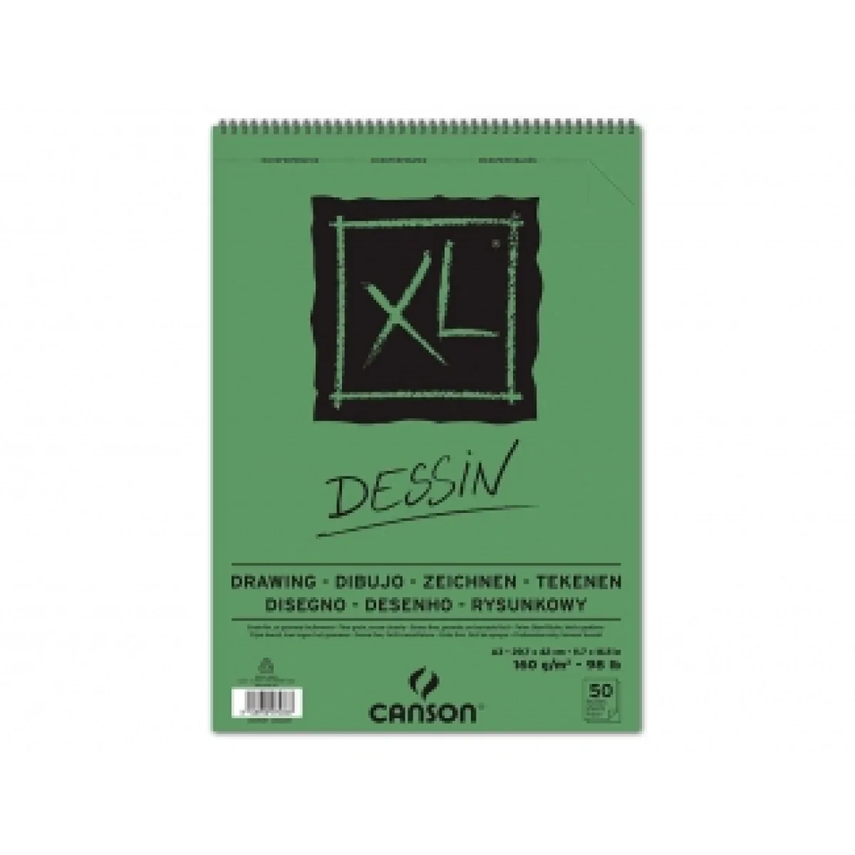 Bloc espiral dibuix A3 29,7x42 160g 50 fulls Dessin Canson C400039089 