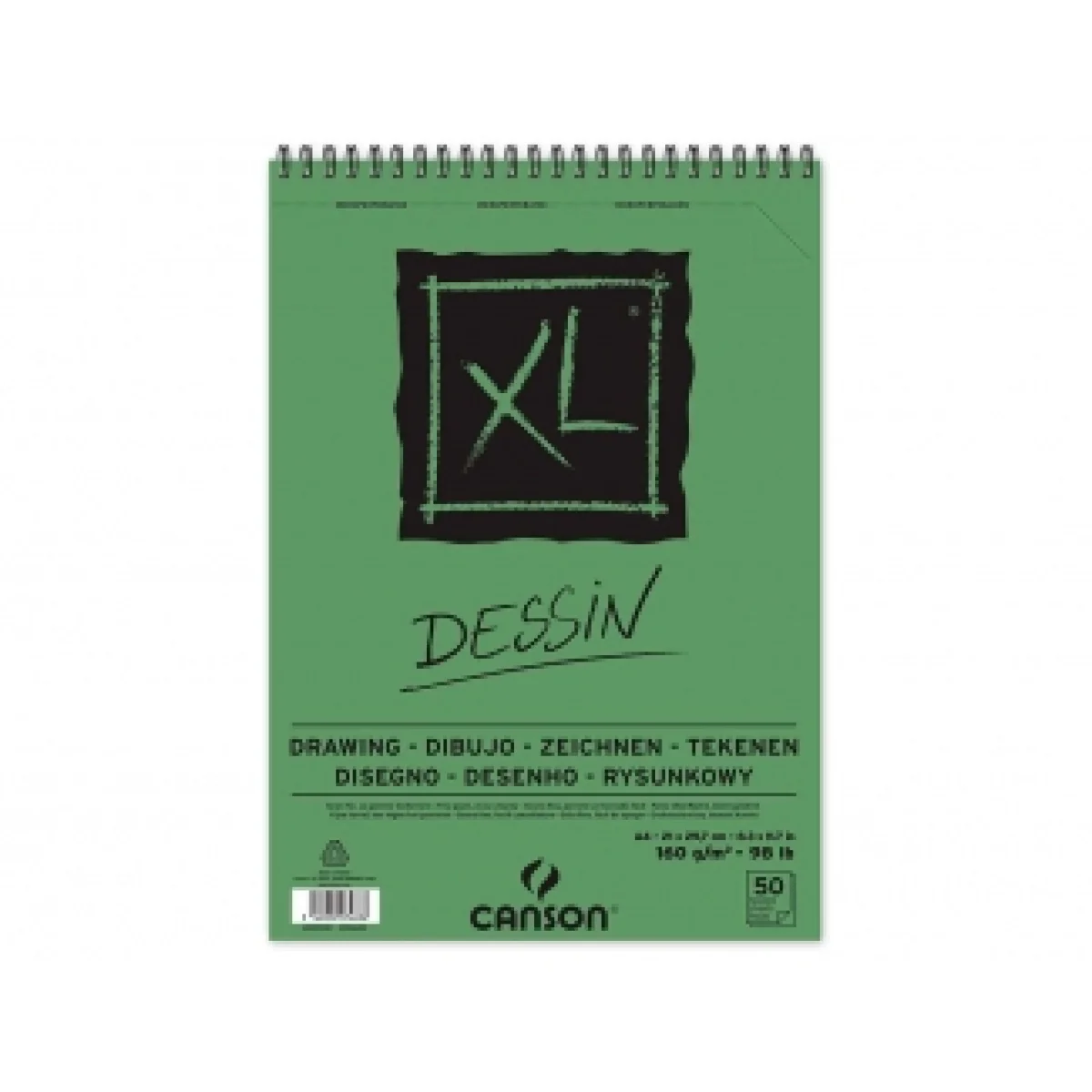 Bloc espiral dibuix A3 21x29,7 160g 50 fulls Dessin Canson C400039088 