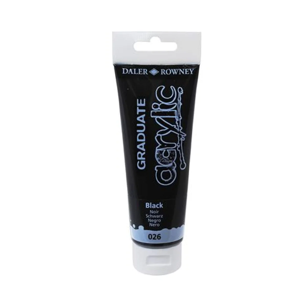 Pintura acrílica negra 026 120 ml Graduate Daler Rowney  D123120026