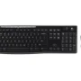 Teclat i mouse s/ fil òptic negre Logitech Combo MK270