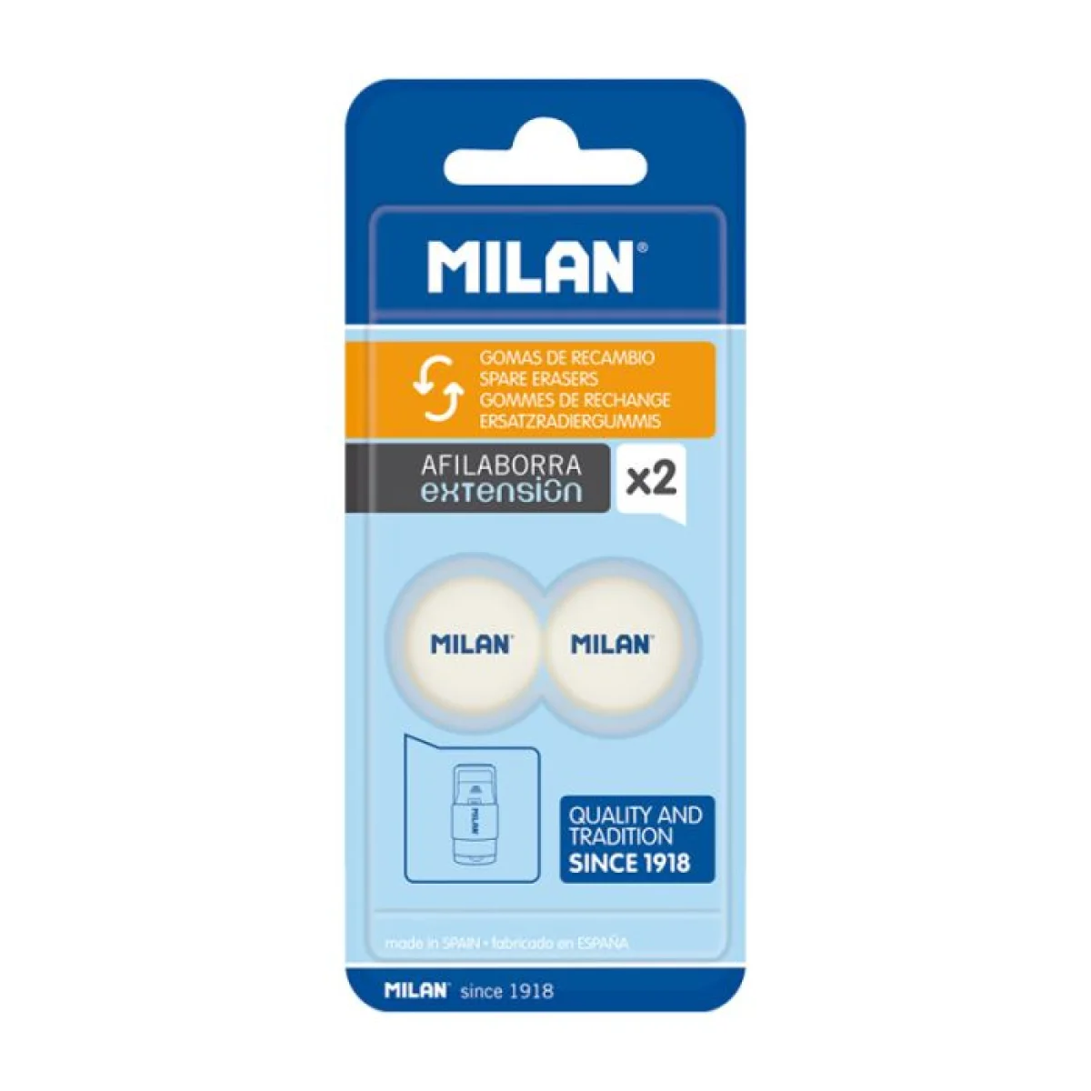 Goma recanvi Afilaborra Milan Extensión  -pack 2- BNM10486