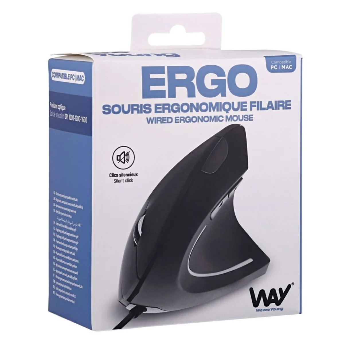 Mouse ergonòmic vertical negre TNB WMUERGOV
