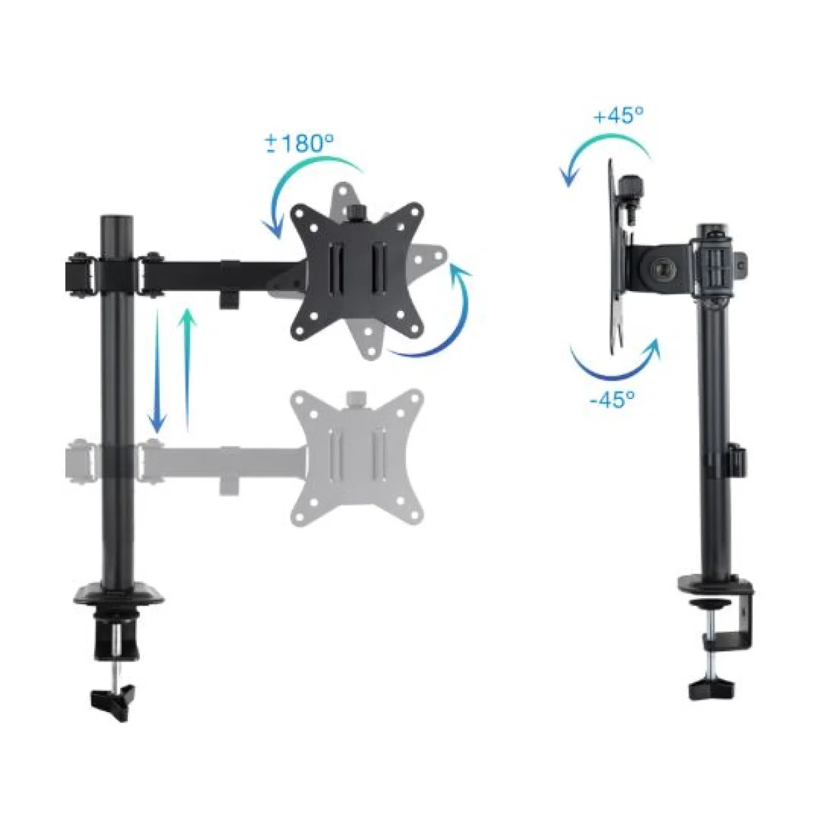 Braç per 2 monitors Tooq DB1802TN-B