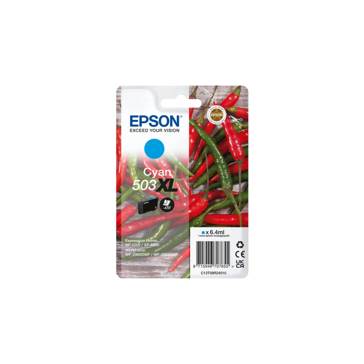 Cartutx tinta original Epson 503XL cian C13T09R24010