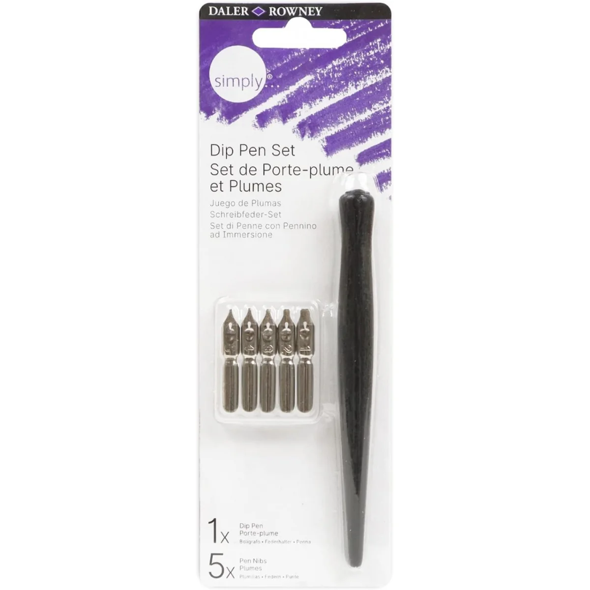 Plomella per a caligrafia amb 5 puntes Daler Rowney D844300950