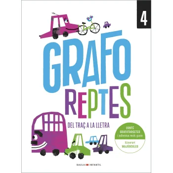 Quadern de grafomotricitat creativa 4, Grafo Reptes, Baula