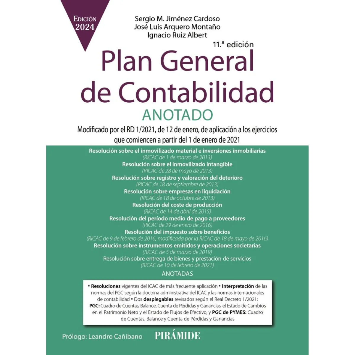 Plan general de contabilidad Anotado, 11 edición, Pirámide