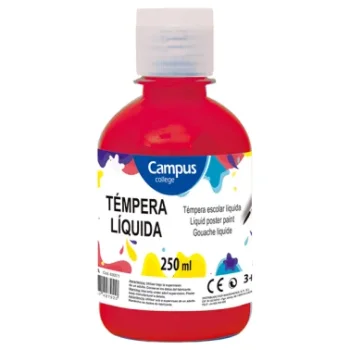 Tempera escolar vermell 250 ml Campus 630573