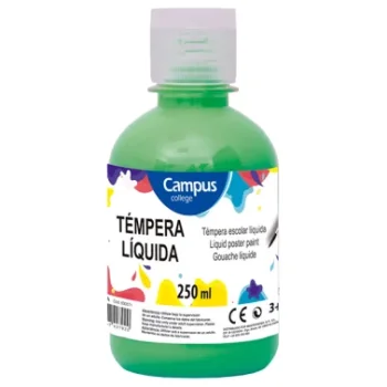 Tempera escolar verd 250 ml Campus 630574