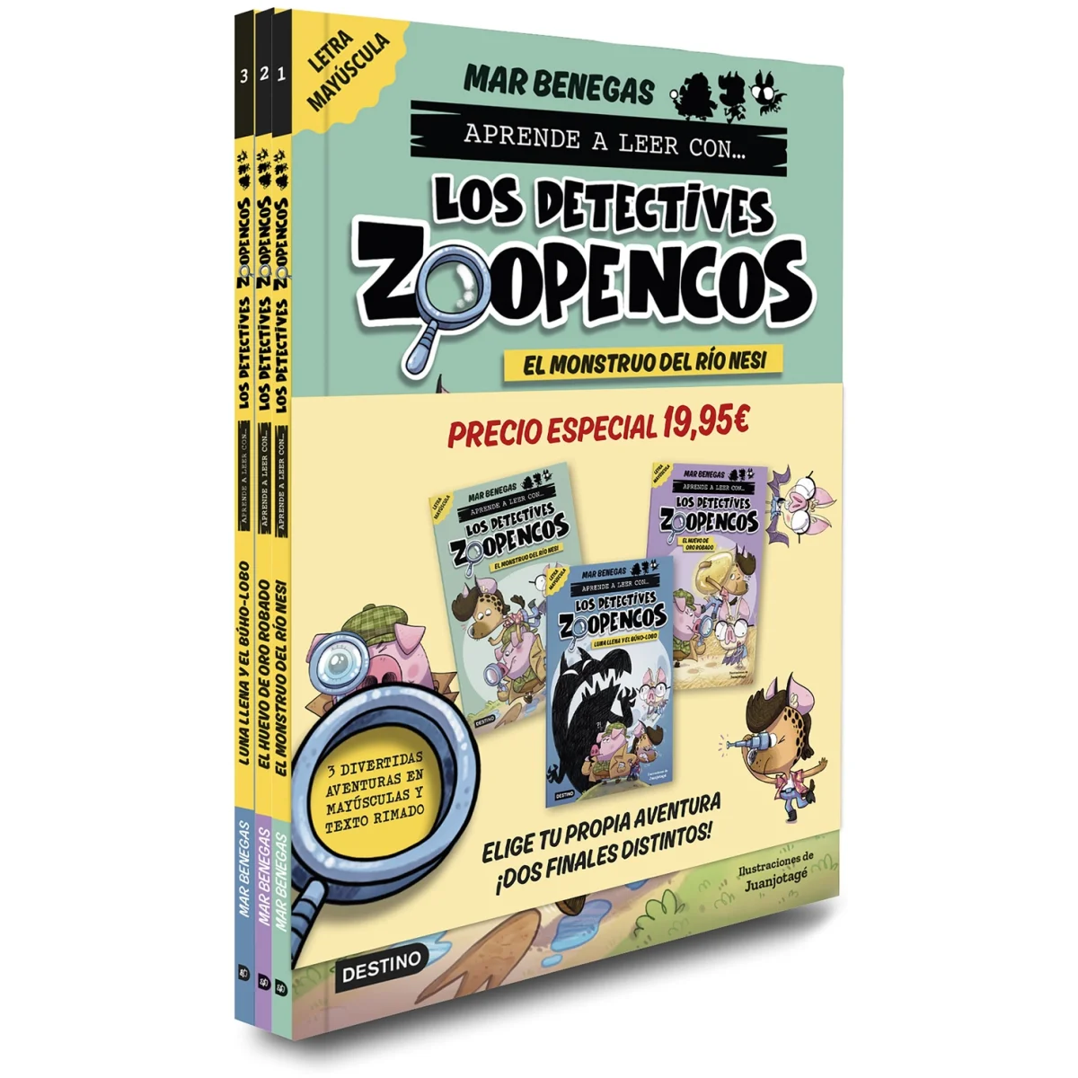 Aprende a leer con Los detecttives Zoopencos! 1,2 i 3, Mar Benegas, D