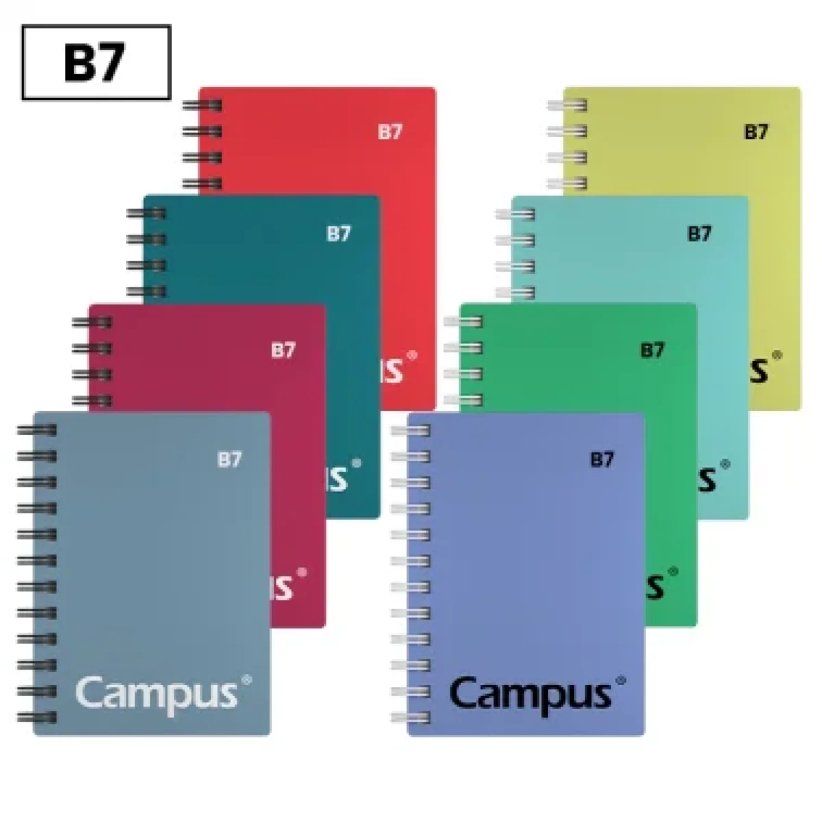 Bloc espiral apaïsat B7 60 fulls 80g 4mm Campus 003586