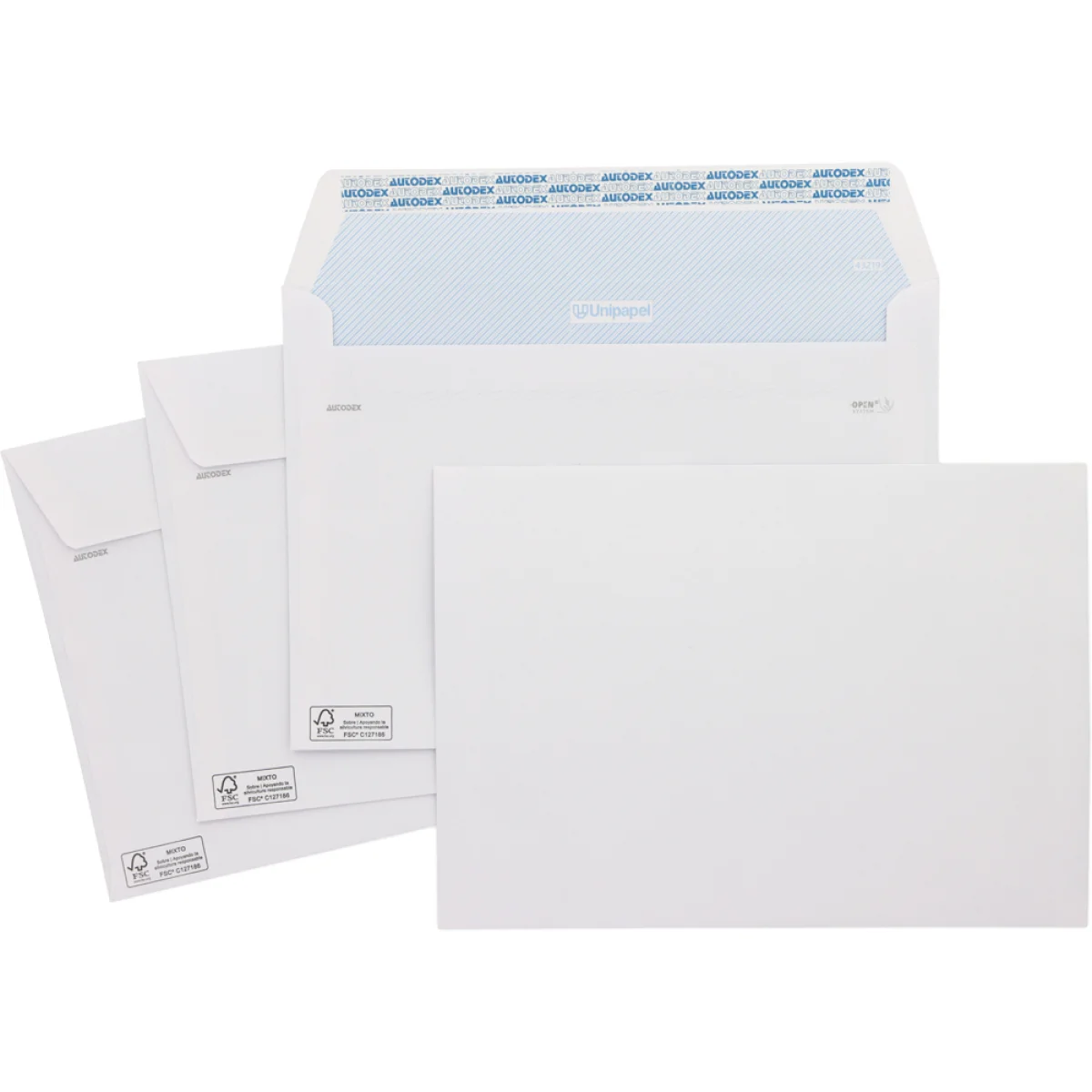 Sobre 190x250 blanc FSC Unipapel -caixa 250- 20301070