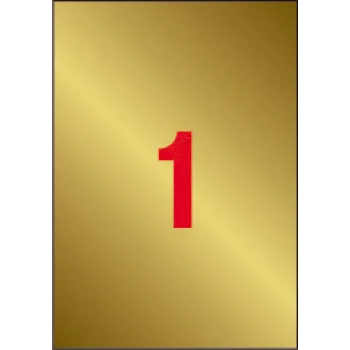 Etiquetes A4 metail.lizades or 210x297 Apli 14888 -c 20-