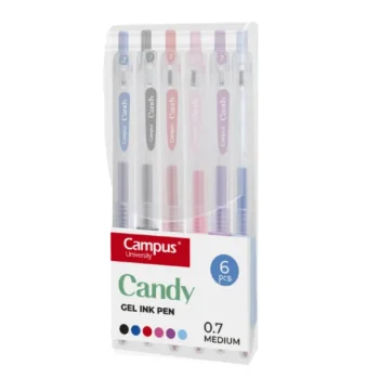 Bolígraf tinta gel 0,7 mm Campus Candy - estoig 6- 081731