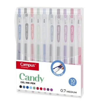 Bolígraf tinta gel 0,7 mm Campus Candy - estoig 10- 081734