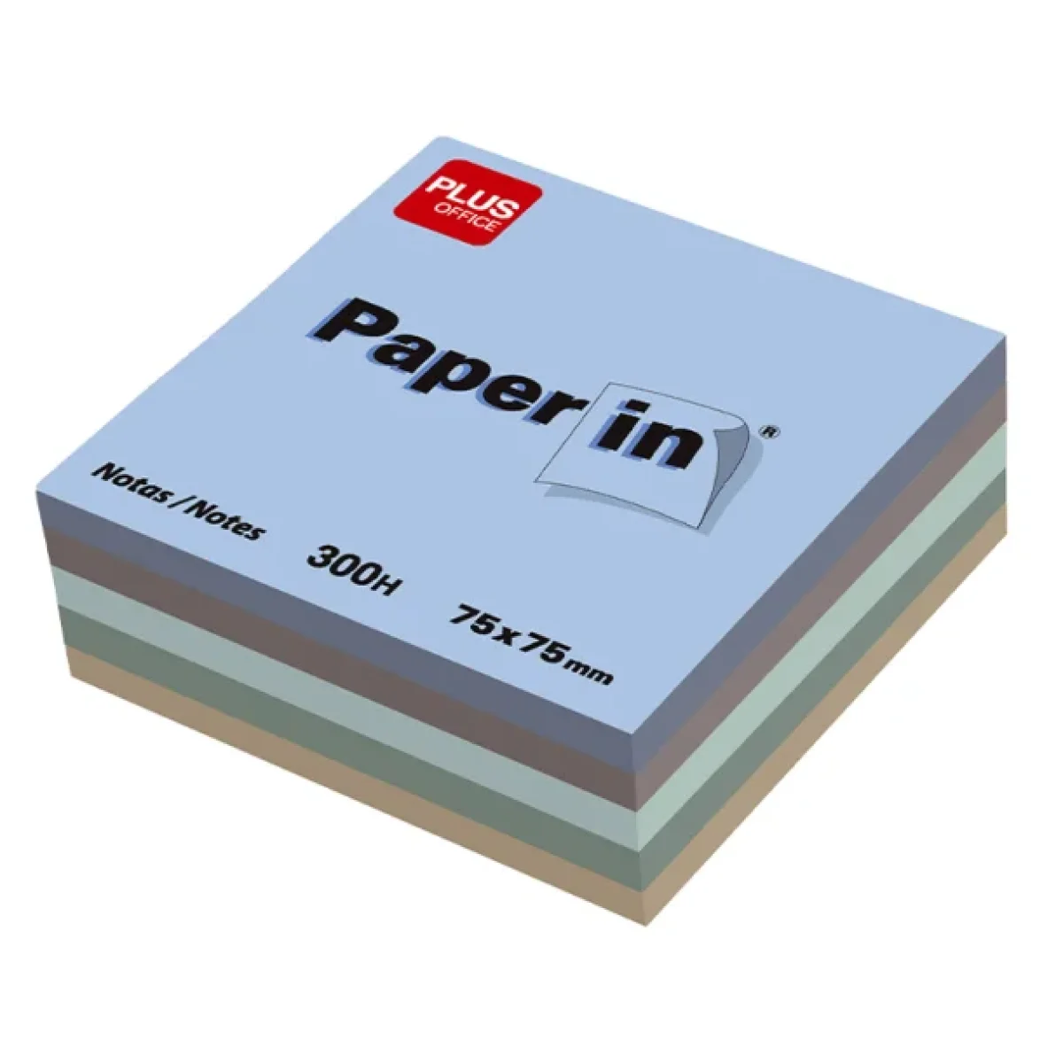 Notes adhesives 5 colors burgundy 300 fulls 75x75 Paper-in Plus 001219