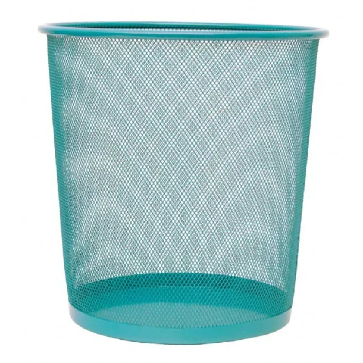 Paperera metàl·lica perforada color turquesa 13 litres 26,5x28 Plus