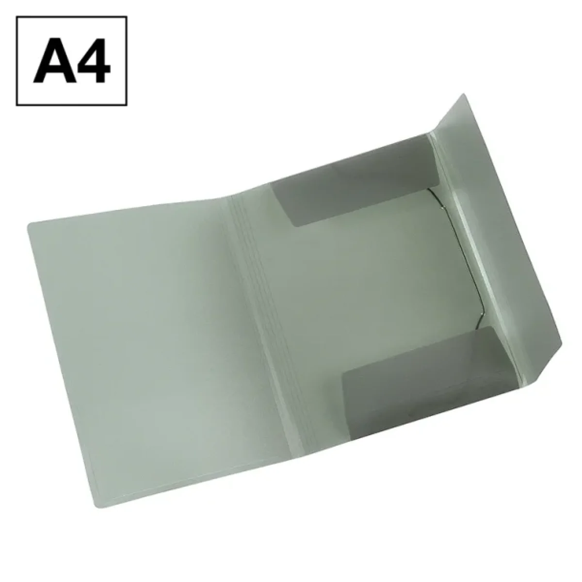 Carpeta gomes polipropile transparent gris Manhattan A4 Plus 180336
