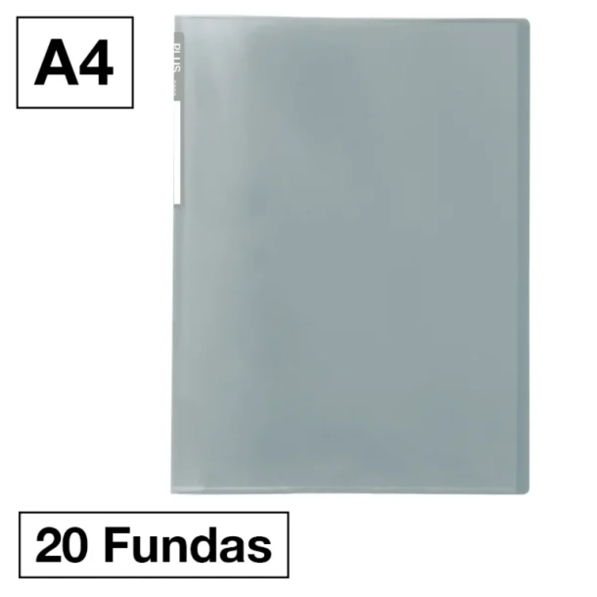 Carpeta 20 fundes fixes A4 transparent gris Manhattan Plus 181223