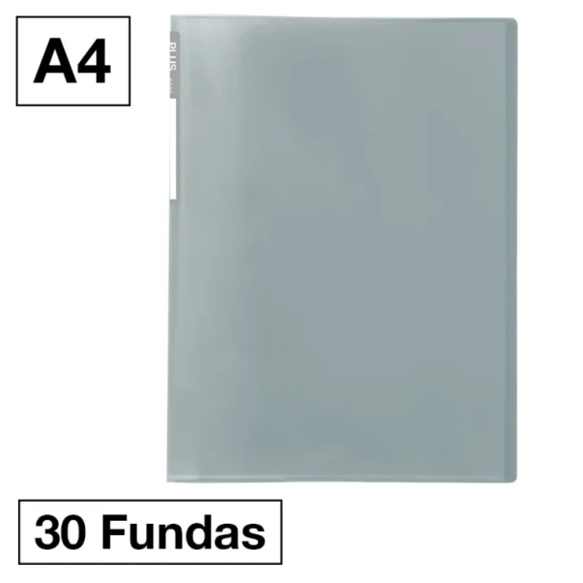 Carpeta 30 fundes fixes A4 transparent gris Manhattan Plus 181226