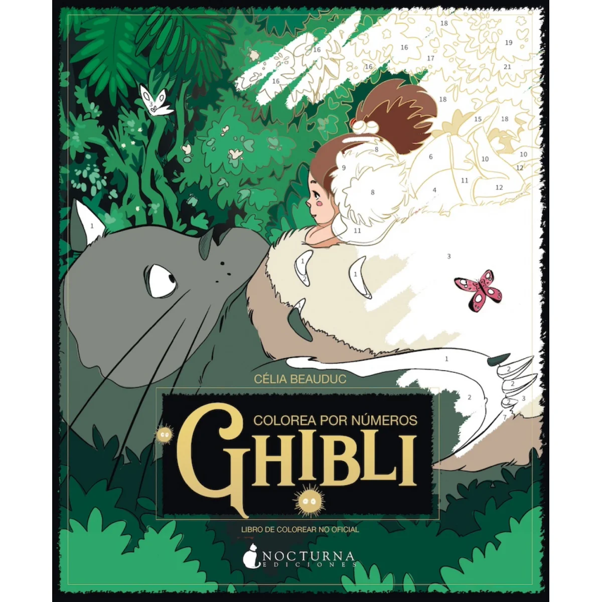 Colorea por números: Studio Ghibli, Celia Beauduc, Nocturna