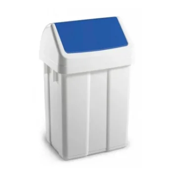 Paperera plàstic 50L tapa basculant blau Dahi Makro 749768