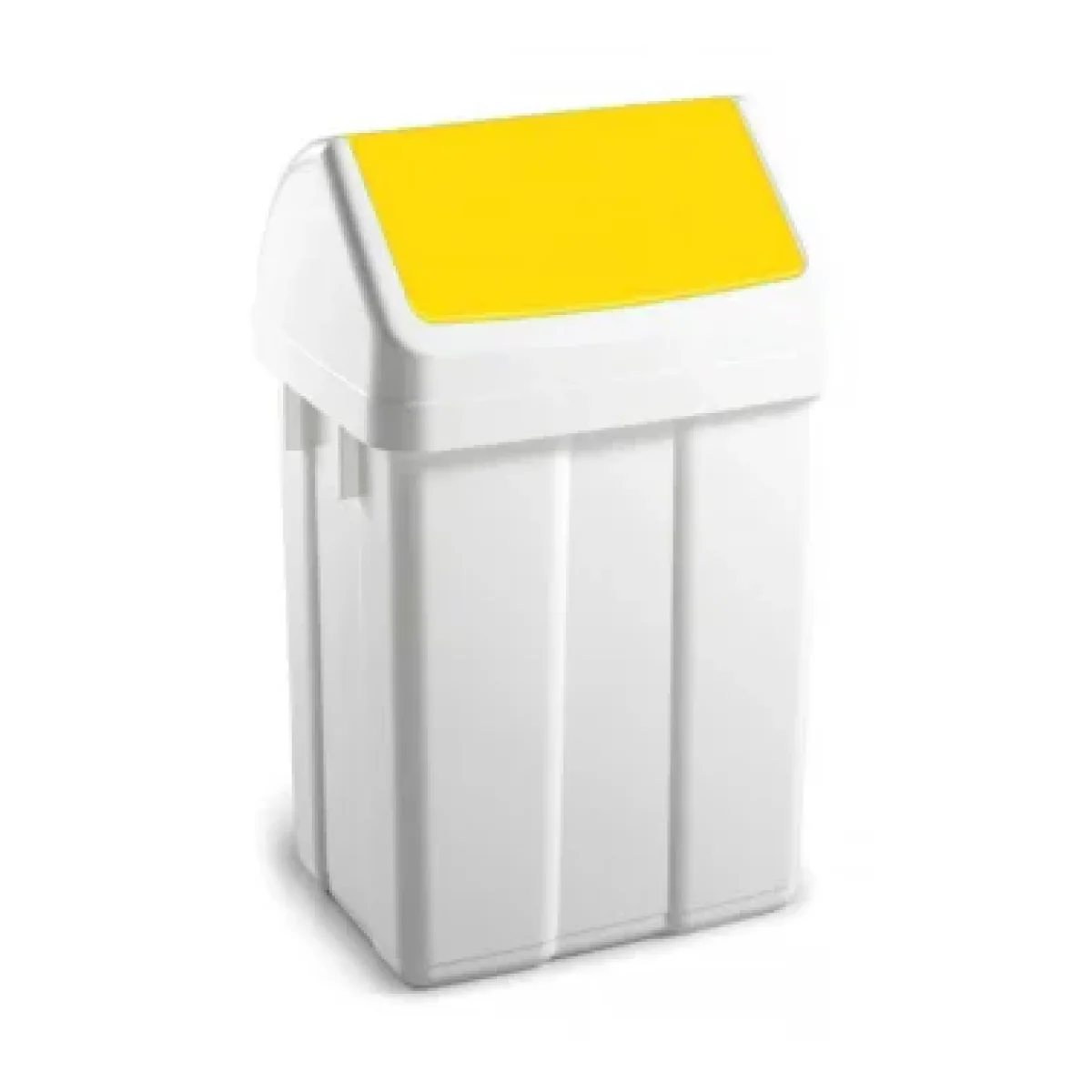 Paperera plàstic 50L tapa basculant groc Dahi Makro 749771