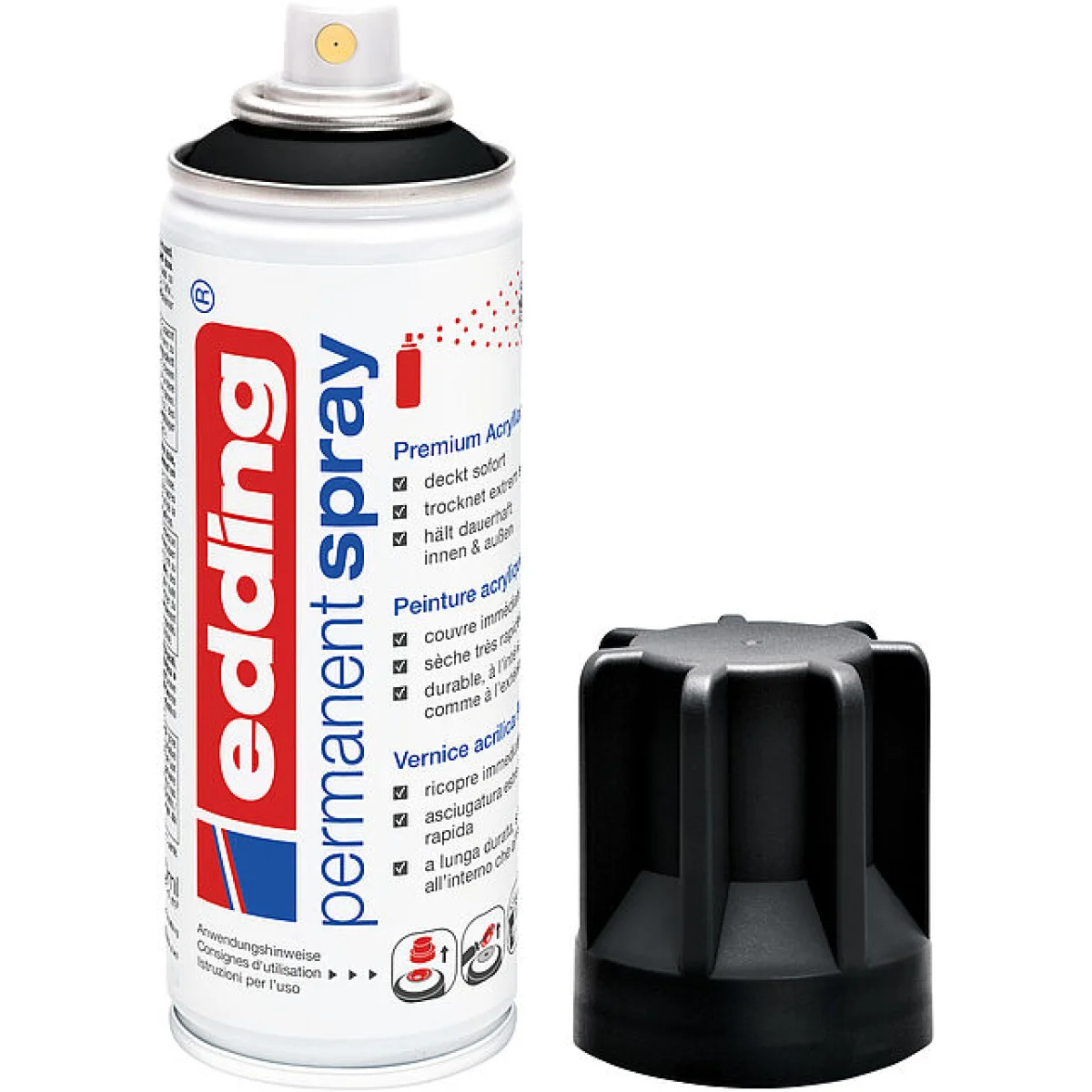 Spray permanent negre intens mate Edding 5200