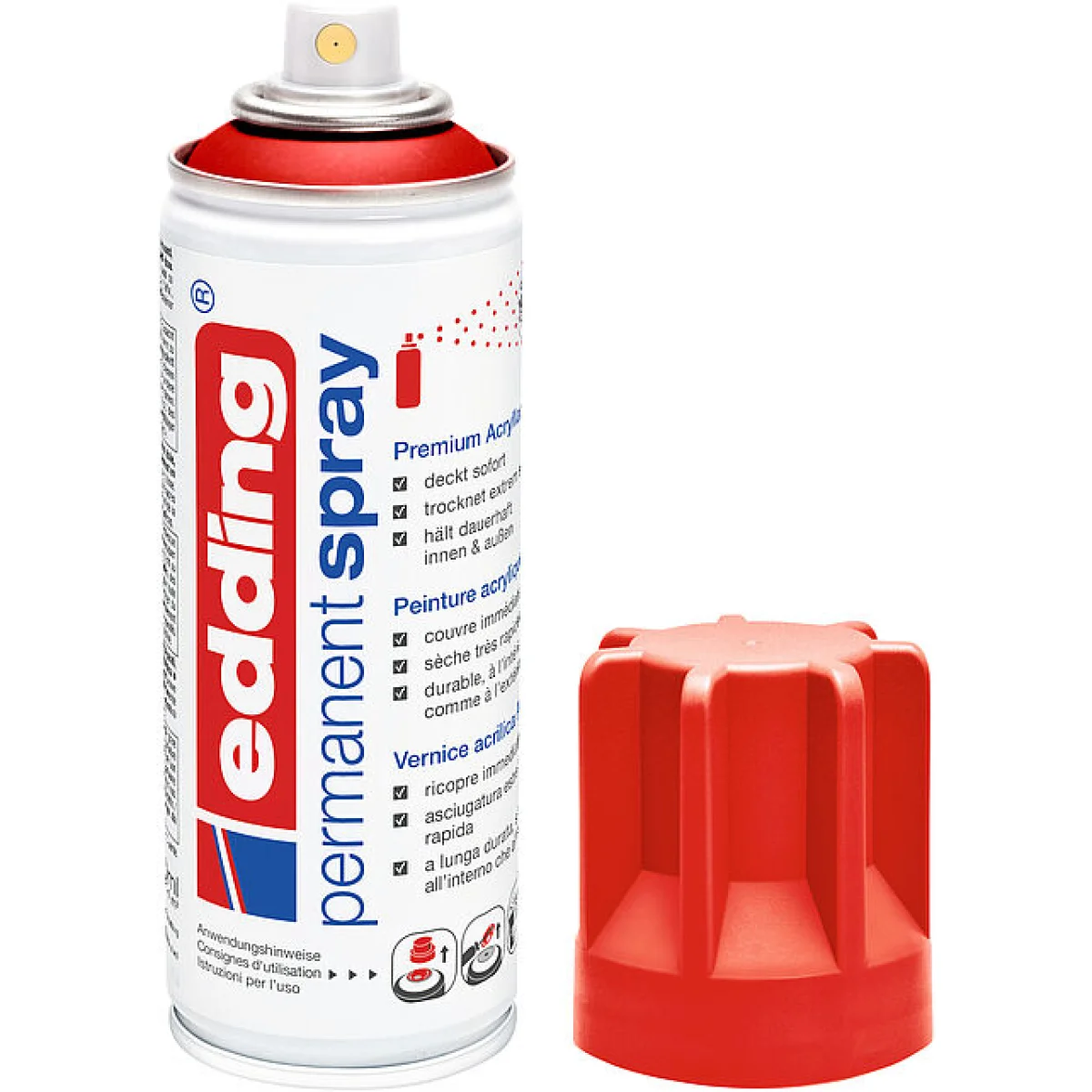 Spray permanent vermell tràfic mate Edding 5200