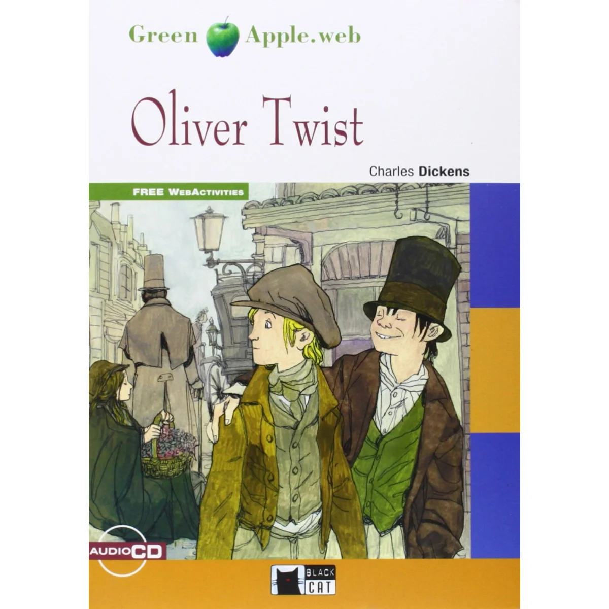 Oliver Twist, Charles Dickens, Black Cat Green Apple, Vicens Vives