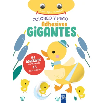 Coloreo y pego adhesivos gigantes. Pato, Yoyo