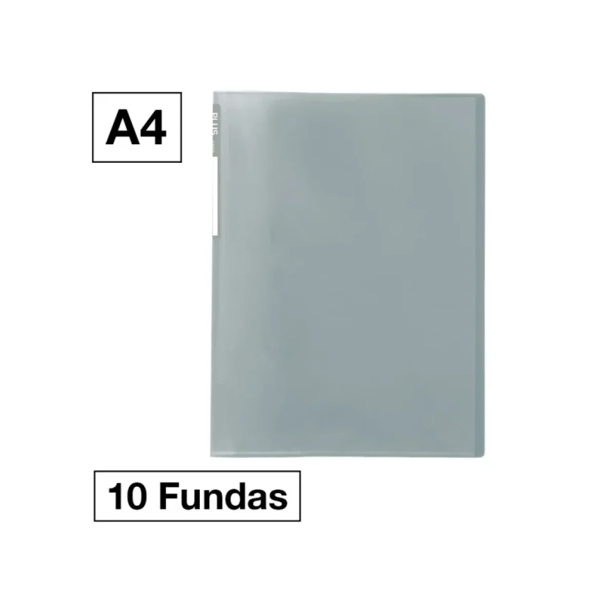 Carpeta 10 fundes fixes A4 transparent gris Manhattan Plus 181220