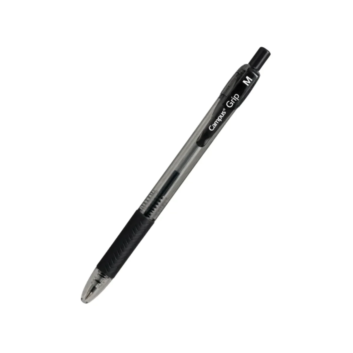Bolígraf negre retràctil Campus Grip